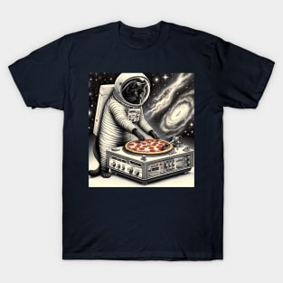 Dj Pizza Cat in Space T-Shirt